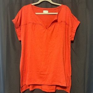NEW Wonderly Orange Blouse Sz Large